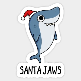 Santa Jaws Christmas Sticker